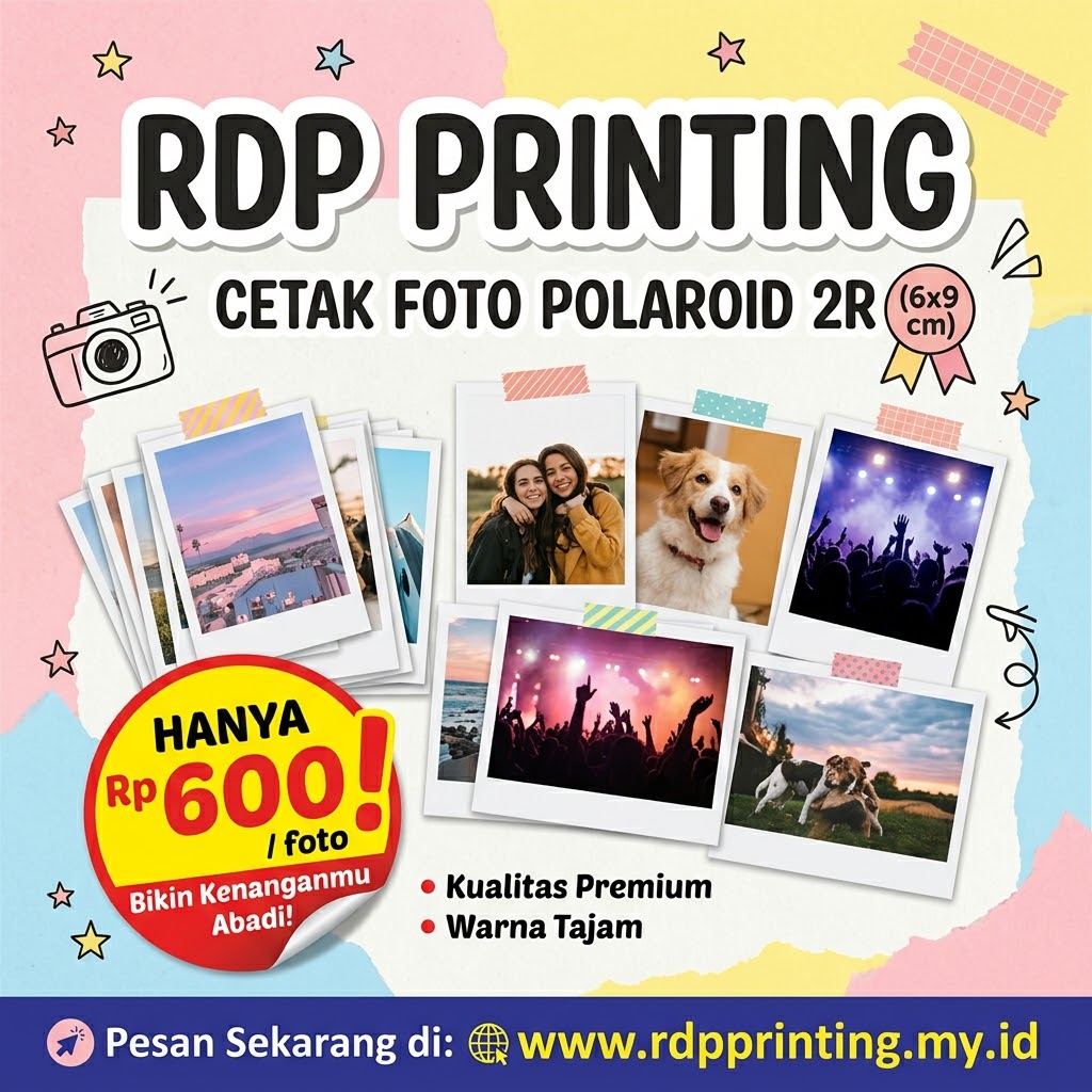 Cetak Foto Polaroid 2R (6x9cm)