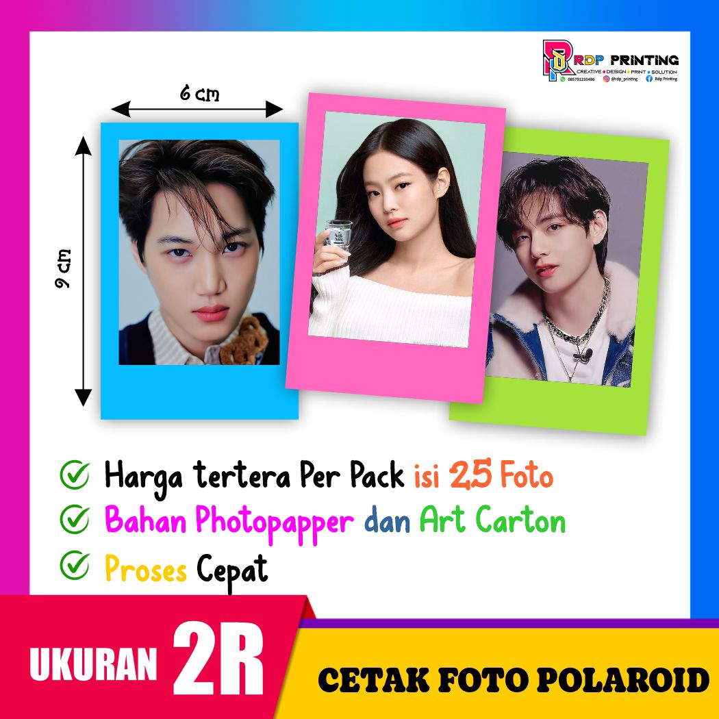 Cetak Foto Polaroid 2R (6x9cm) Warna