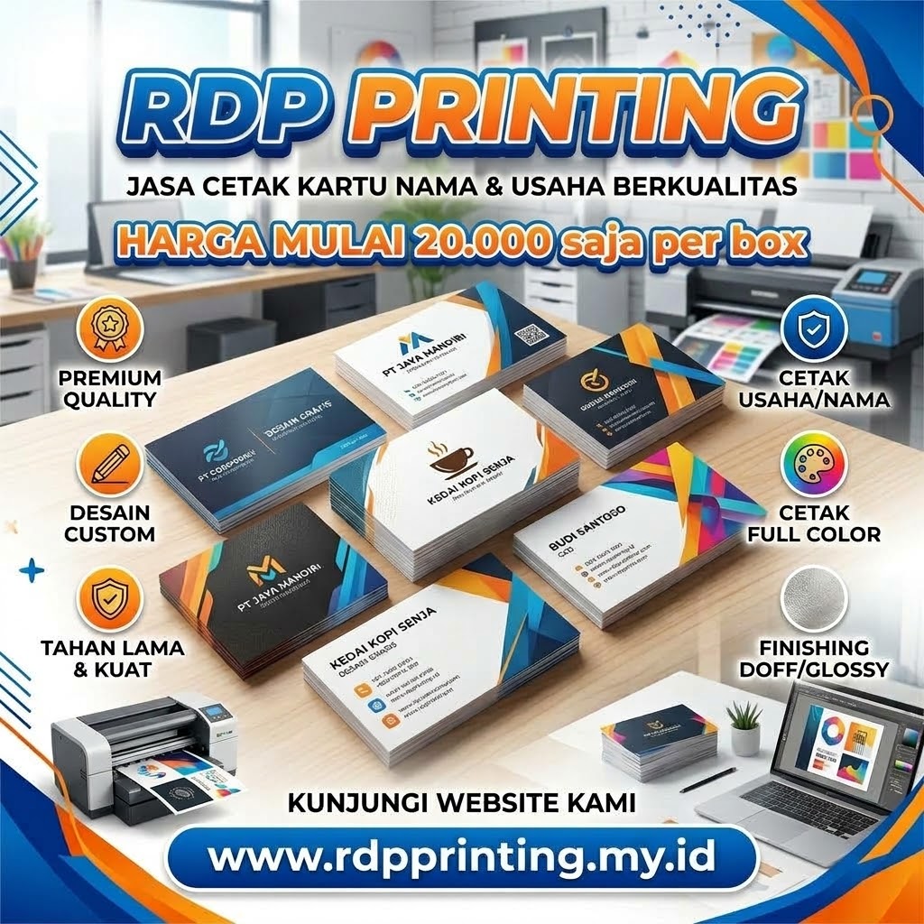 Cetak Kartu Nama/Usaha Free Box (isi 100 pcs)