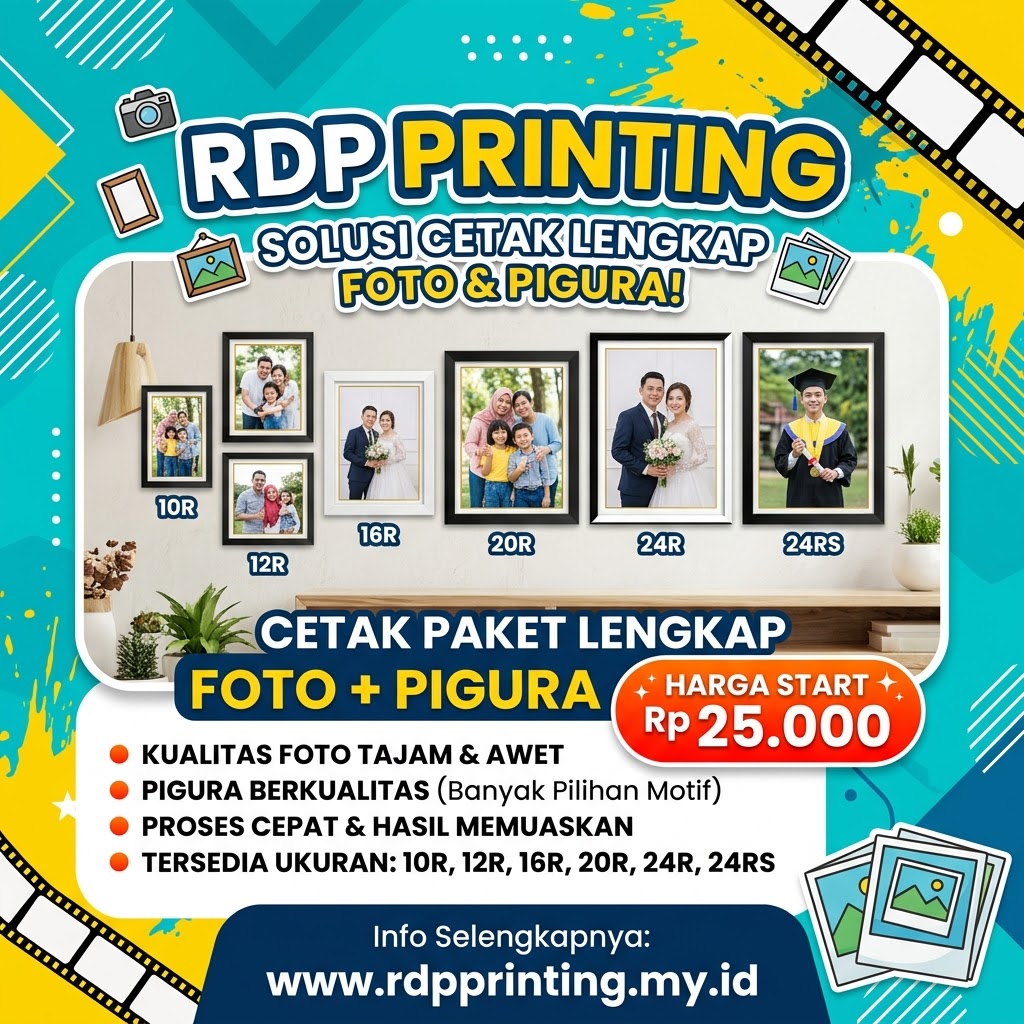 Paket Foto (Cetak+Bingkai) 10R-24RS | Premium