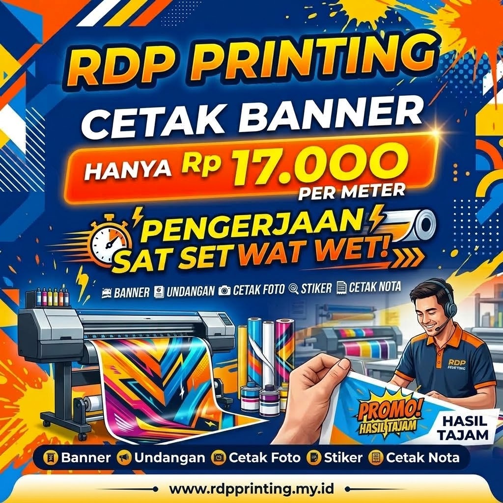 Cetak Banner/Spanduk Custom Segala Ukuran